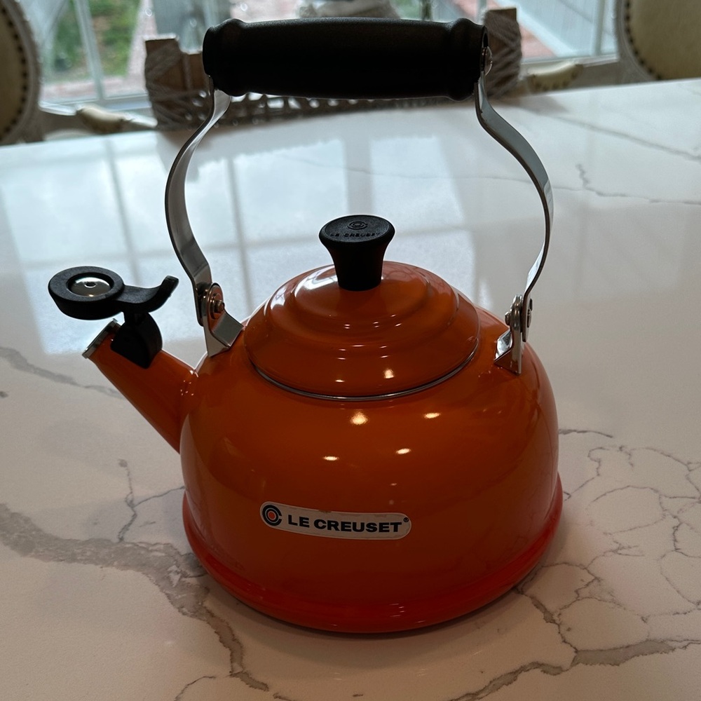 Le Creuset Orange Whistling Tea Kettle